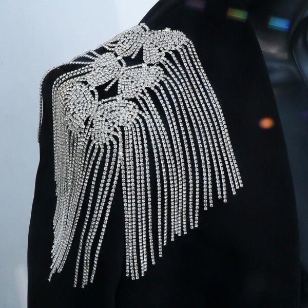 Silver Butterfly Tassel Shoulder Shawl Chain