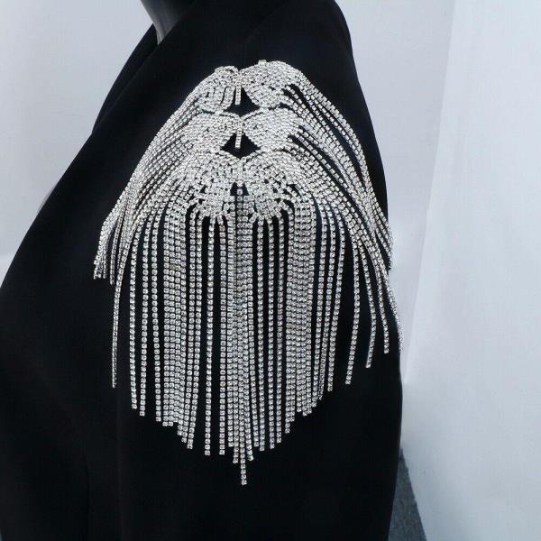 Silver Butterfly Tassel Shoulder Shawl Chain