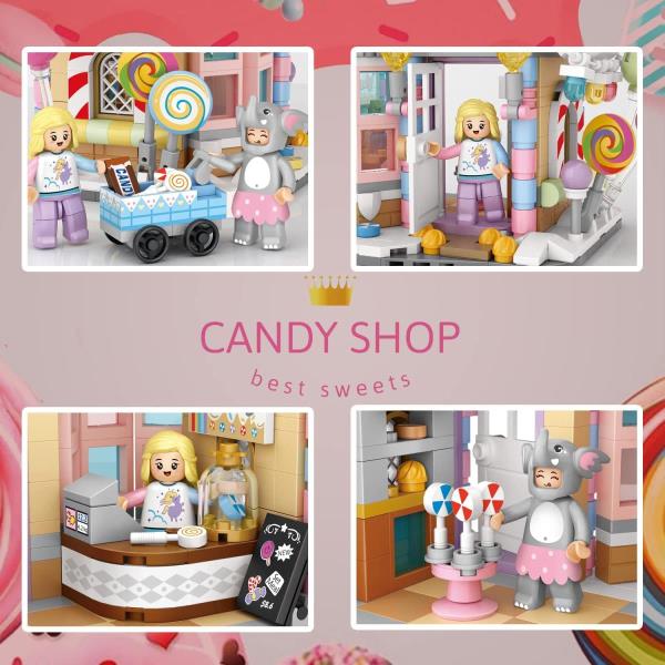 DIY Sweet Candy Store Creative 3D Building Blocks