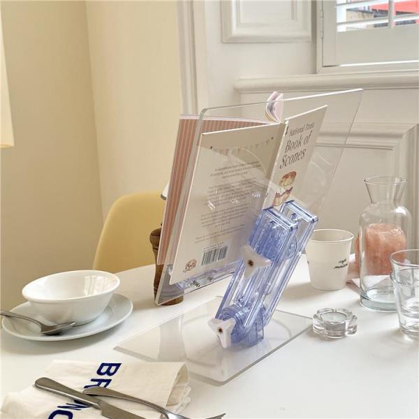 Adjustable Transparent Acrylic Book Tablet Holder