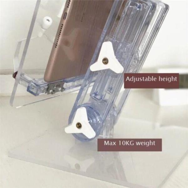 Adjustable Transparent Acrylic Book Tablet Holder