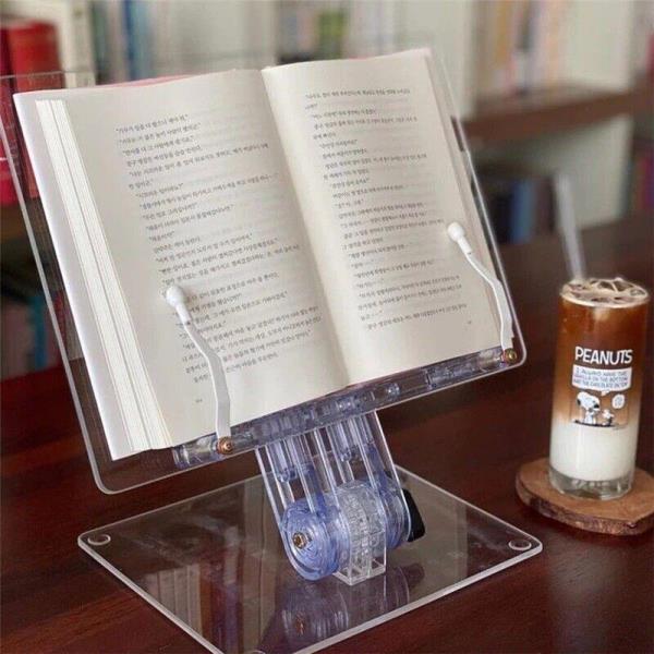 Adjustable Transparent Acrylic Book Tablet Holder