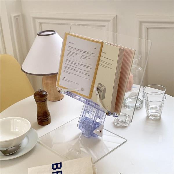 Adjustable Transparent Acrylic Book Tablet Holder