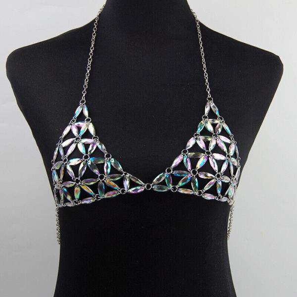 Bohemia Acrylic Flower Chest Body Chain