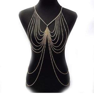 Glitter Crystal Pendant Bra Chest Chain