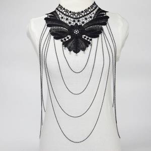 Elastic Multi Tassel Silver Pendant Thigh Leg Chain