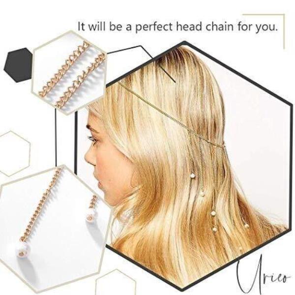 Bohemian White Pearl Tassel Hair Chain