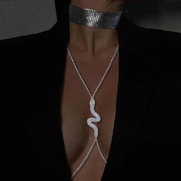 Snake Pendent Chest Body Chain