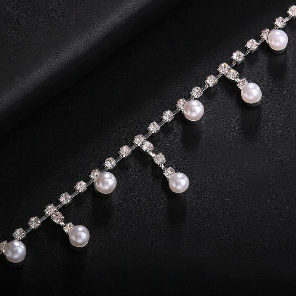 White Pearl Necklace Shoulder Body Chain