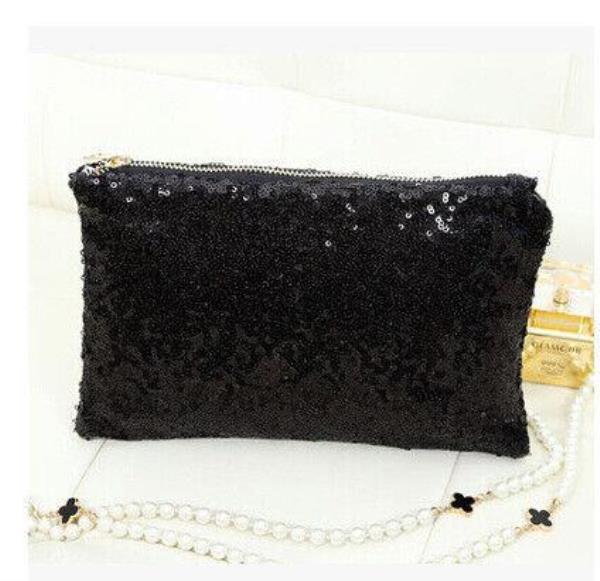 Glitter Sequin Small Clutch Evening Bag 