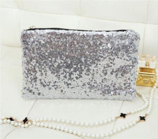 Glitter Sequin Small Clutch Evening Bag 