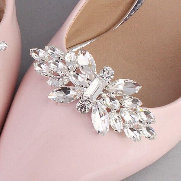 Crystal Clip Rhinestone Shoe Decoration Clamp 