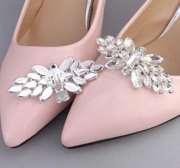 Crystal Clip Rhinestone Shoe Decoration Clamp 