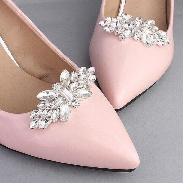 Crystal Clip Rhinestone Shoe Decoration Clamp 