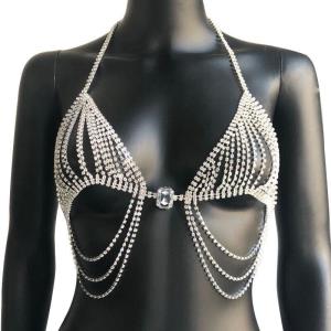 Hollow Flower Chest Bikini Body Chain