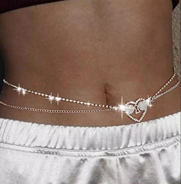 Angel Wing Rhinestone Waist Belly Body Chain