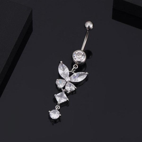 Crystal Butterfly Piercing Belly Button Body Jewellery