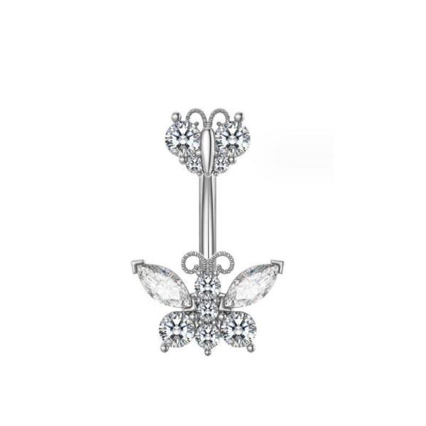 Crystal Butterfly Piercing Belly Button Body Jewellery