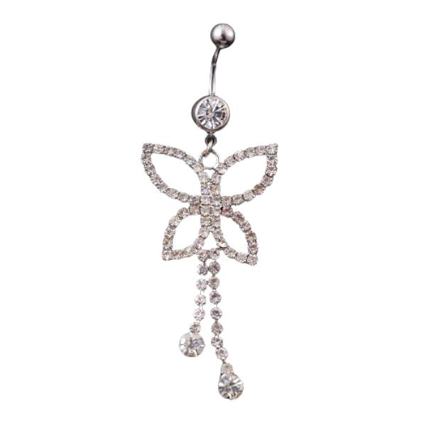 Crystal Butterfly Piercing Belly Button Body Jewellery