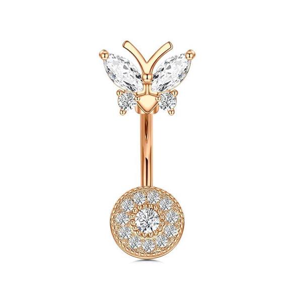 Crystal Butterfly Piercing Belly Button Body Jewellery