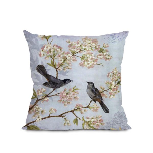 Retro Vintage European Bird Bohu Cushion Cover