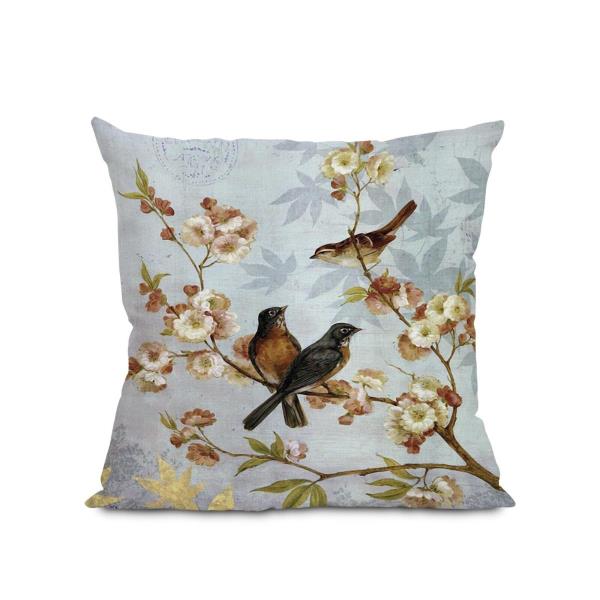 Retro Vintage European Bird Bohu Cushion Cover