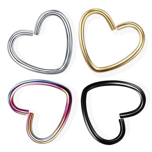 Heart Star Helix Cartilage Hoop Earring