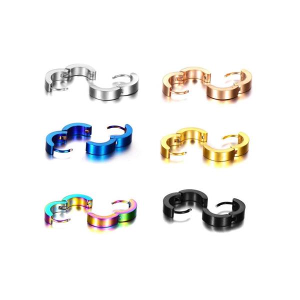 Stainless Steel Ring Hoop Clip Punk Earring