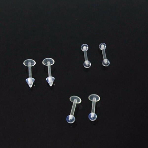 9 Flexible Acrylic Nose Ear Lip Piercing Retainers