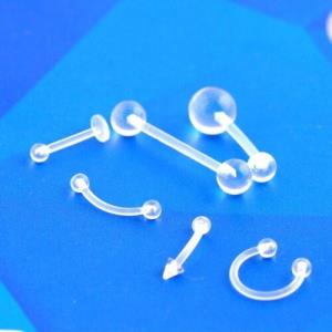 Crystal Stainless Steel Piercing Bars Body Jewellery