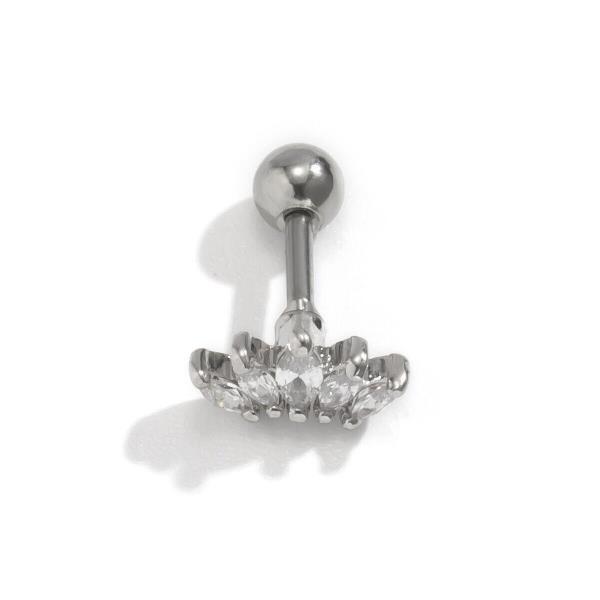 Stainless Steel Crystal Piercing Belly Button