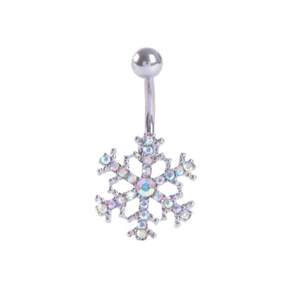 Stainless Steel Crystal Piercing Belly Button