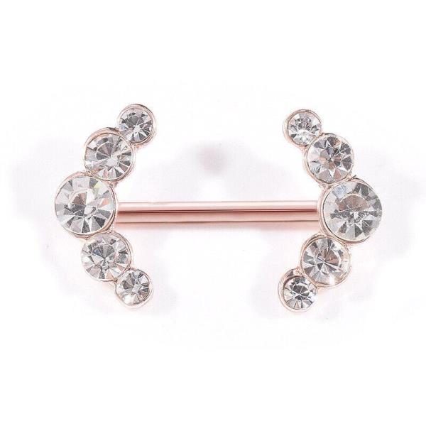 Crystal Stainless Steel Piercing Bars Body Jewellery