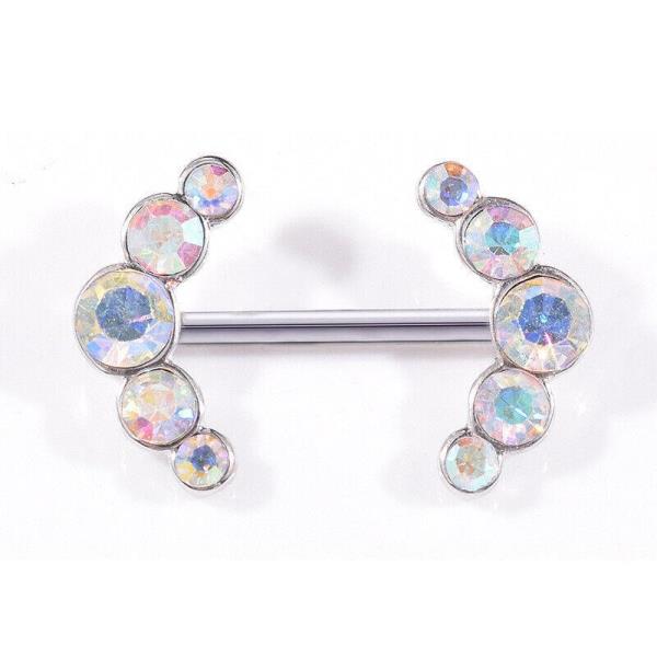 Crystal Stainless Steel Piercing Bars Body Jewellery