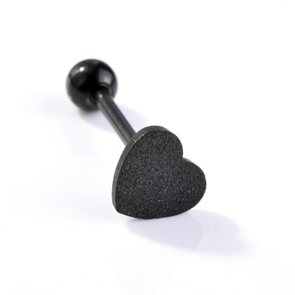 3 Pcs Heart Matte Lip Tongue Piercing Jewellery