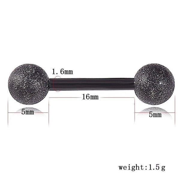 5 Pcs Matte Frosted Piercing Barbells