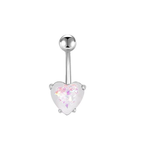 Heart Stainless Steel Dangle Belly Button