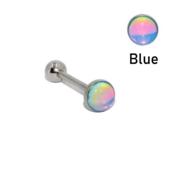 Stainless Steel Rainbow Barbell Bar Tongue Lip Piercing Jewellery