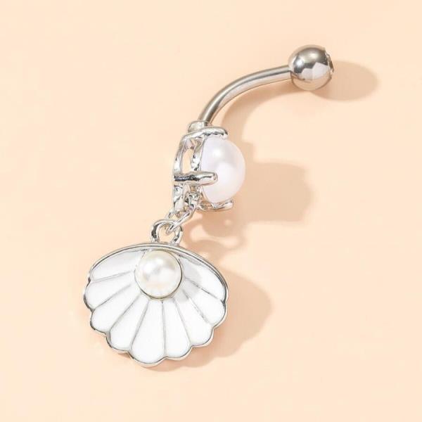 Stainless Steel Animal Pearl Shell Piercing Belly Button