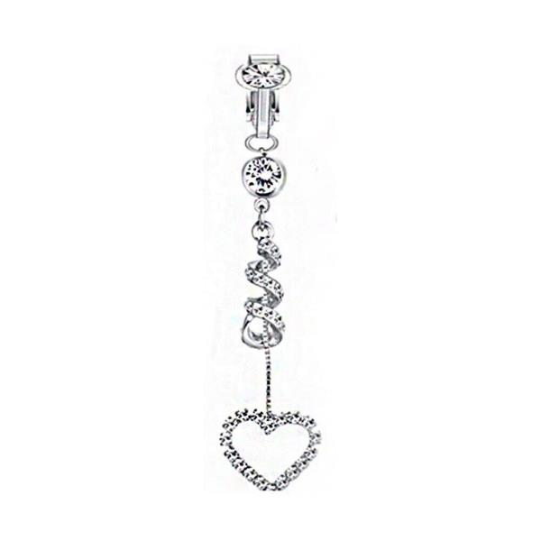 Clip On Navel Rings Faux Belly Non Piercing Body Jewellery