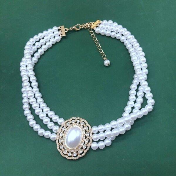 Baroque Retro Vintage Multi Layer Pearl Necklace