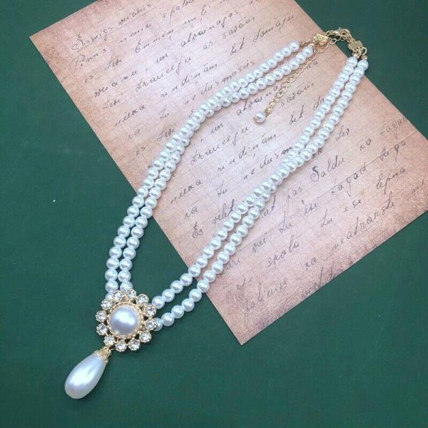 Baroque Retro Multi Layer Waterdrop Pearl Necklace