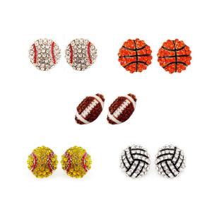 Shiny 3D Rhinestone Knit Butterfly Studs