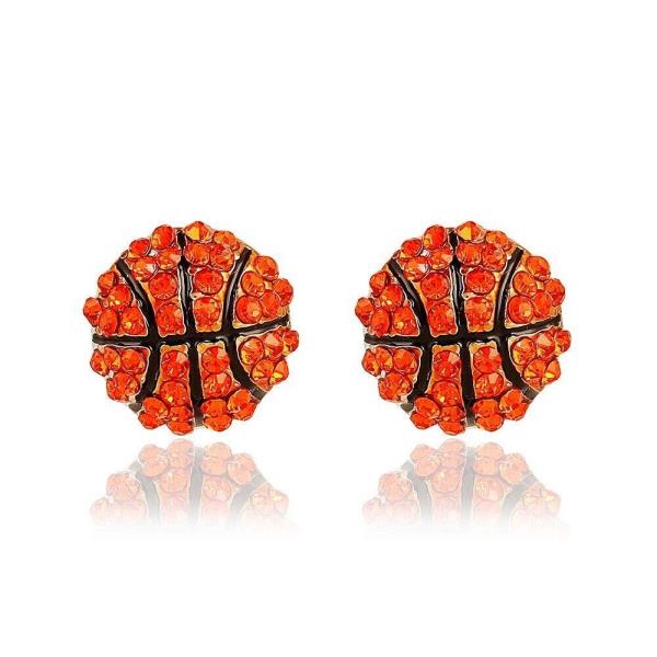 Glitter Crystal Sports Studs Earrings