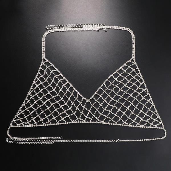 Rhinestone Party Bra Body Chain