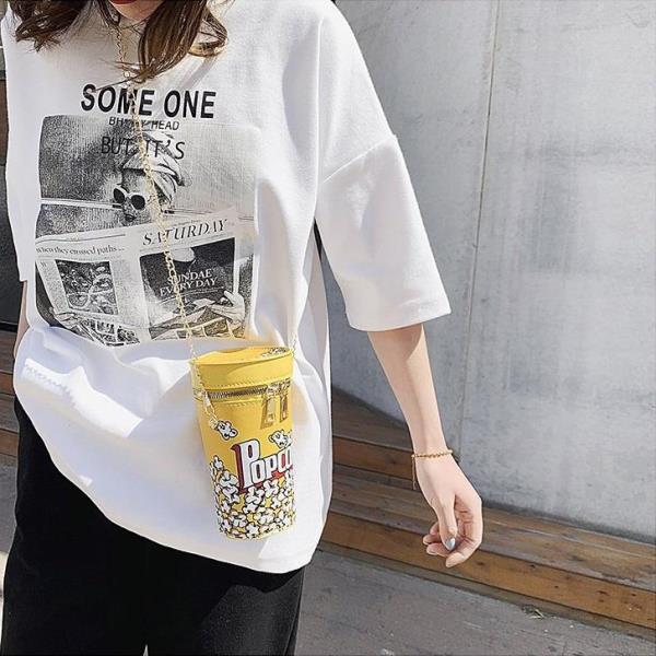 Cartoon Popcorn Cup Crossbody Bag