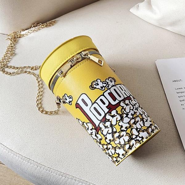 Cartoon Popcorn Cup Crossbody Bag