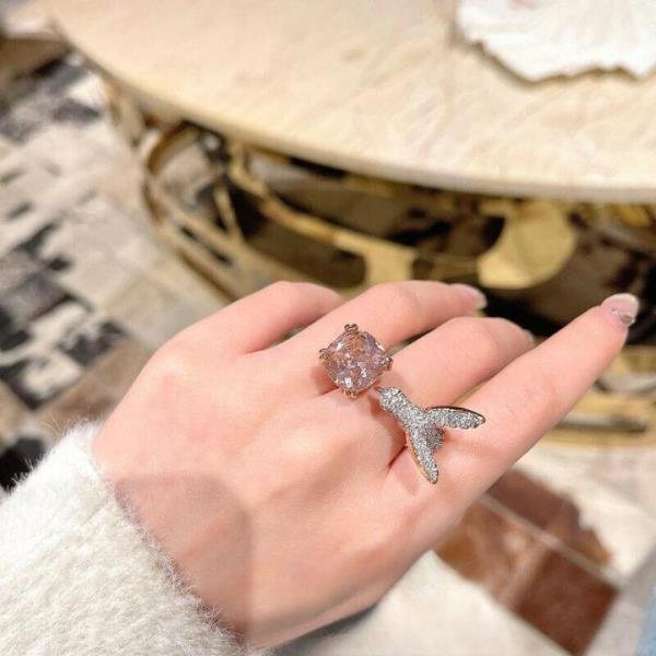 18K Platinum Plated Zircon Bird Midi Finger Knuckle Ring