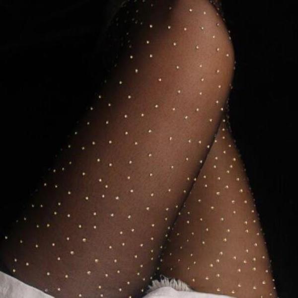 Multi Crystals Net Mesh Tights Pantyhose