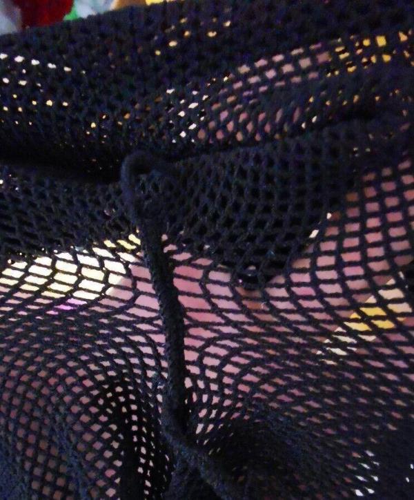 Elastic Multi Crystal Black Fishnet Net Mesh Pantyhose